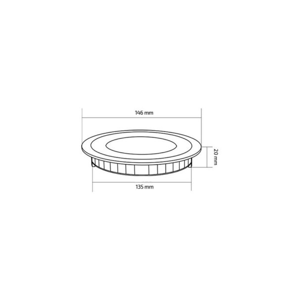 Dalle LED Ronde Extra-Plate 9W – Image 2