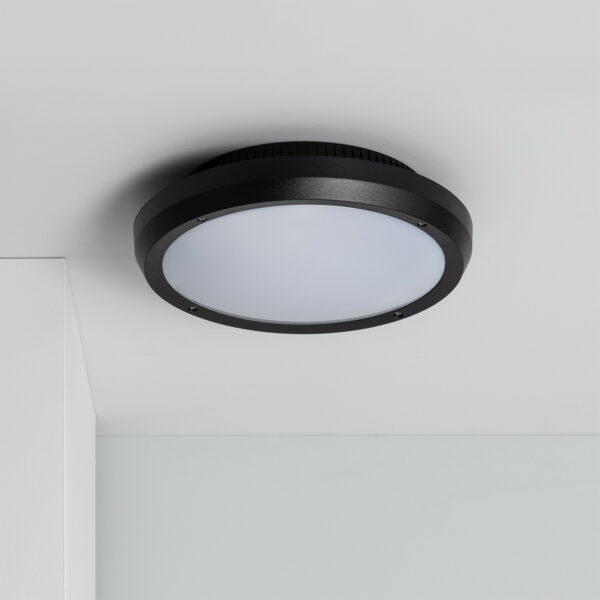 Plafonnier Rond  IP65 Noir