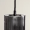Suspension Métal et Verre ( Ambre / Gris Fumé ) – Image 4