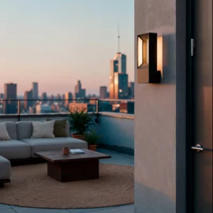 Applique Murale Extérieure LED Aluminium  Noire